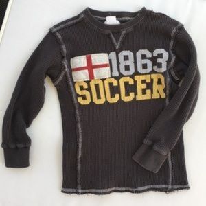 Wes & Willy Retro Soccer Waffle Long Sleeve Size 6